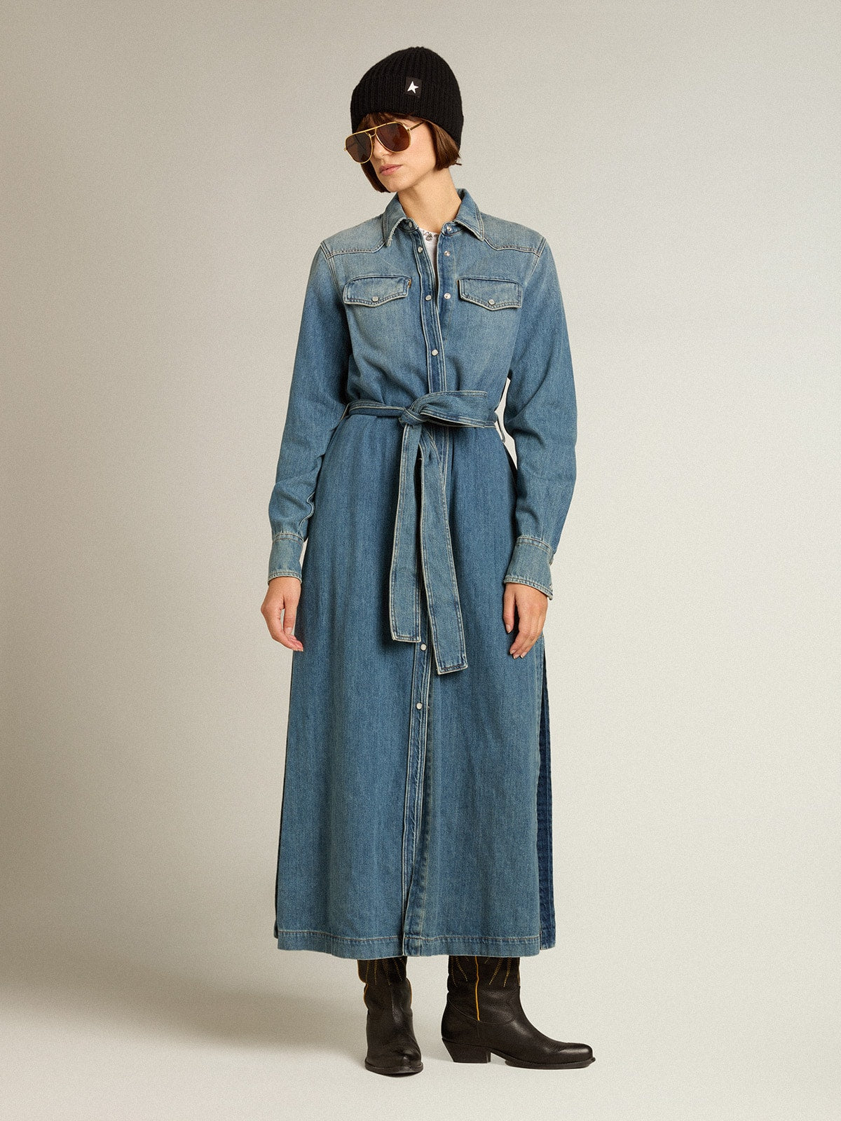 Golden Goose Women’s denim shirt dress | Golden Goose