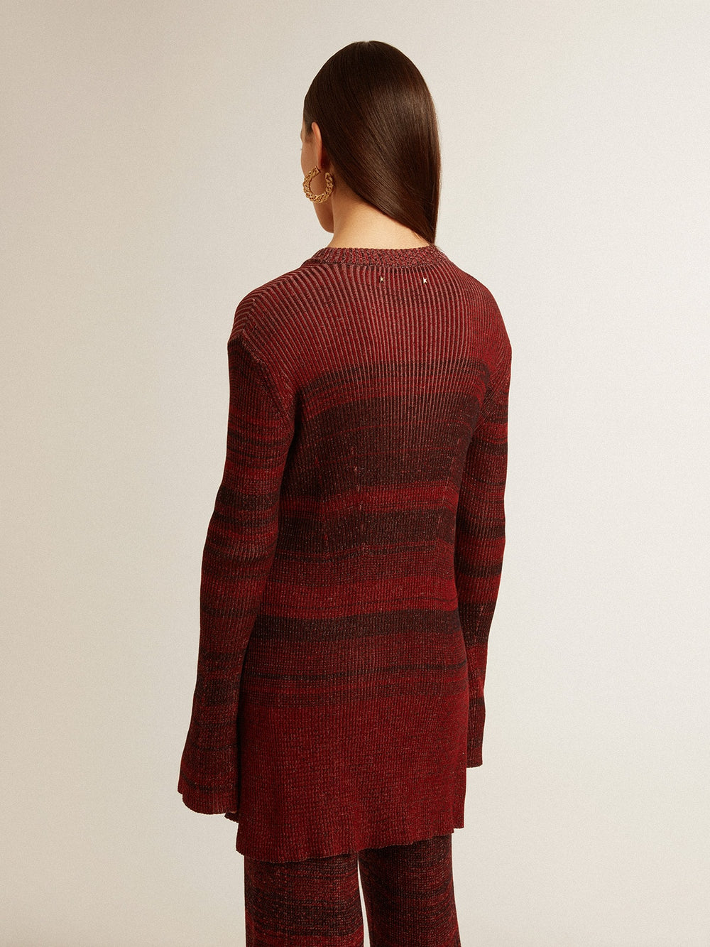 Golden Goose Irregular-striped cotton dress