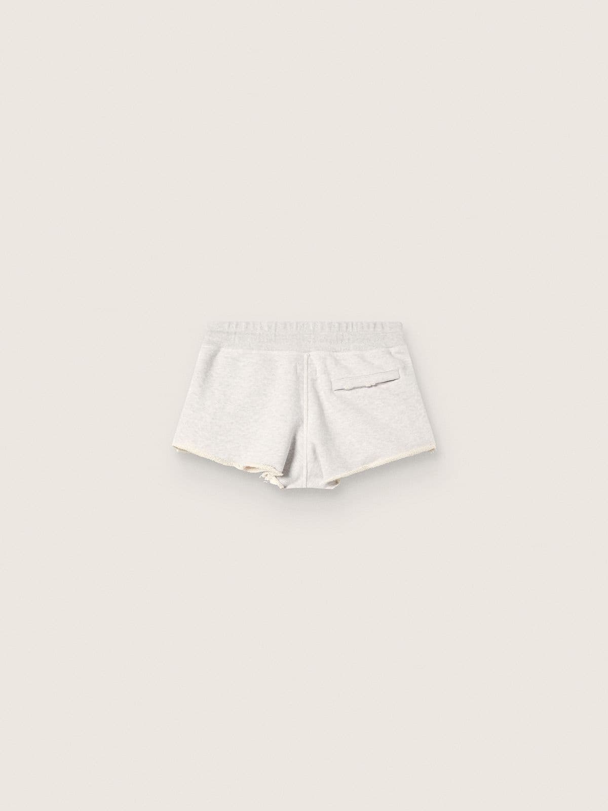 Golden Goose Star women’s shorts in gray melange fleece