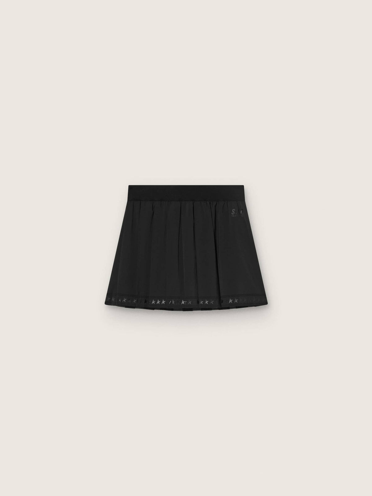 Golden Goose Pleated sports miniskirt in black