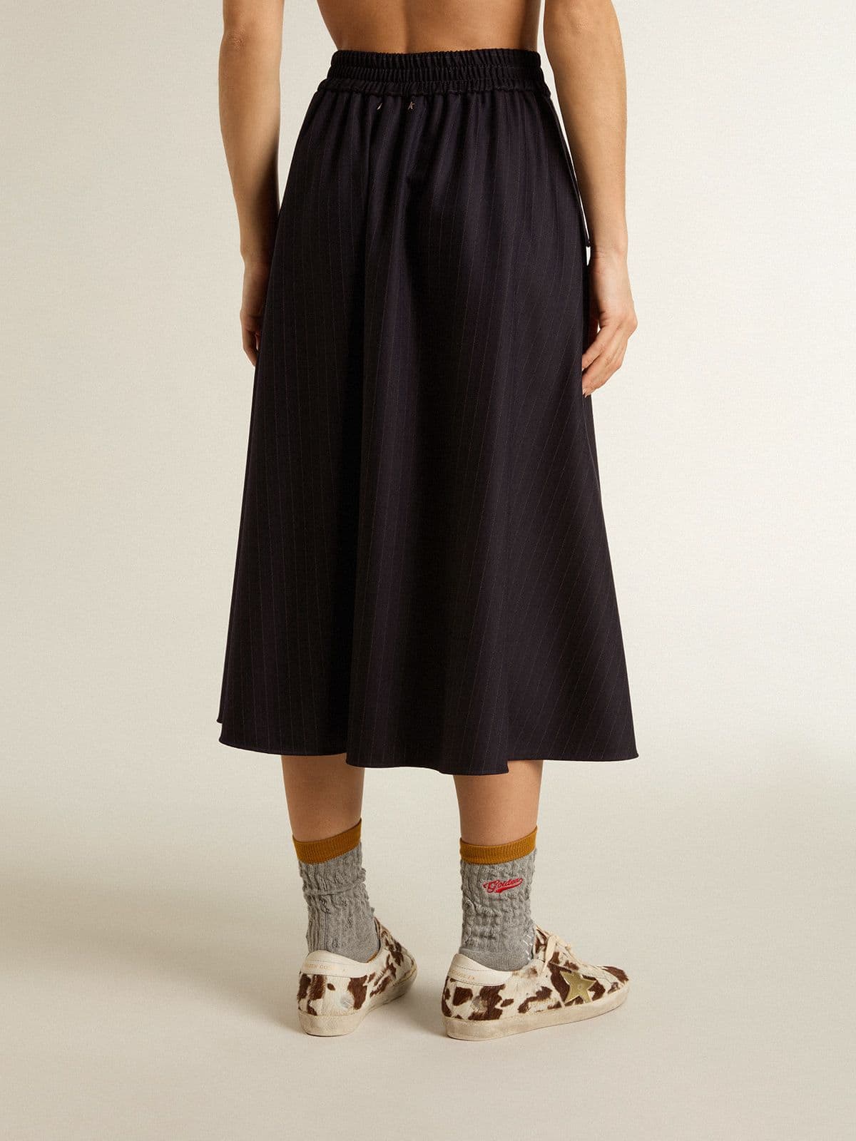 Golden Goose Women’s midnight blue wool skirt