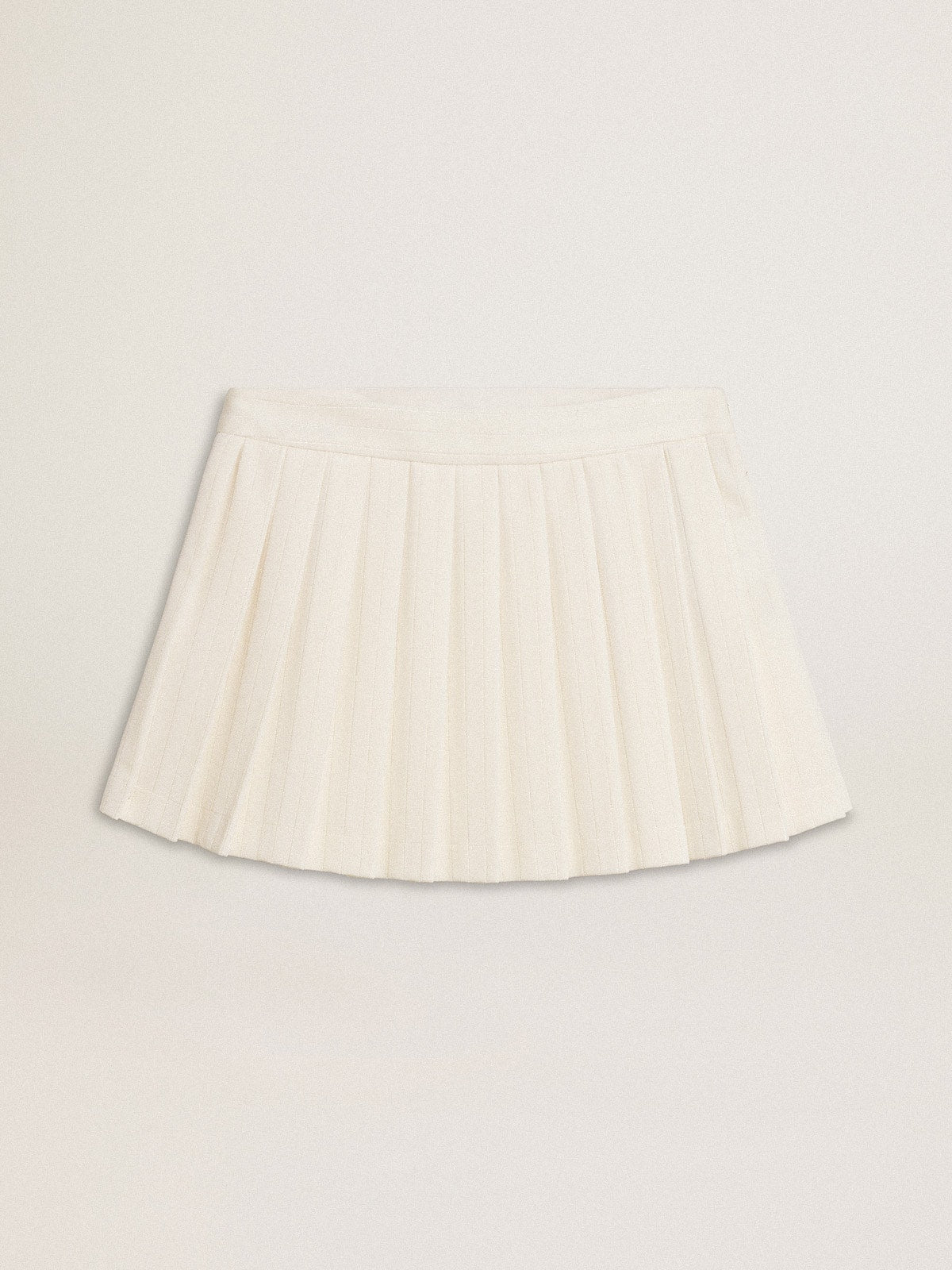 Golden Goose White pleated Star miniskirt