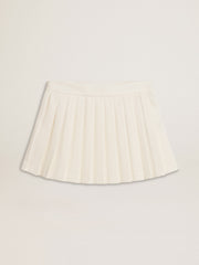 Golden Goose White pleated Star miniskirt