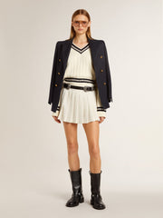 Golden Goose White pleated Star miniskirt
