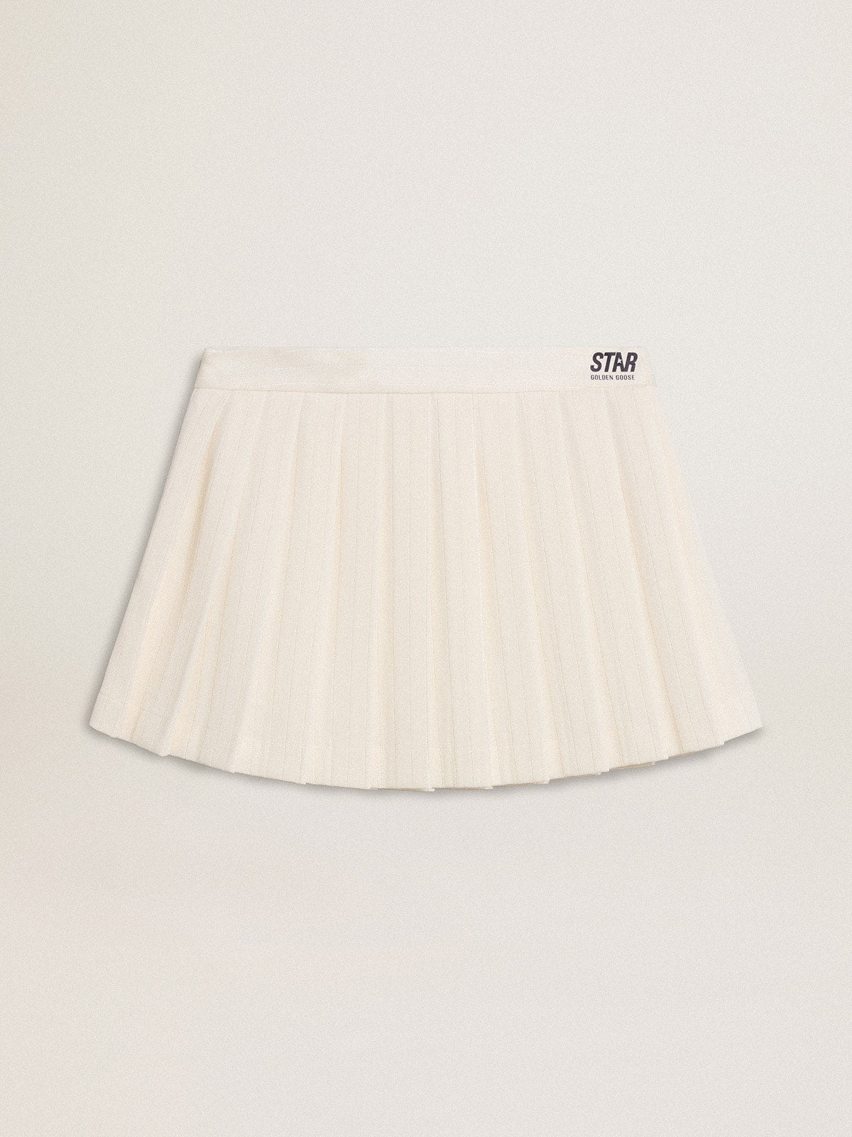 Golden Goose White pleated Star miniskirt