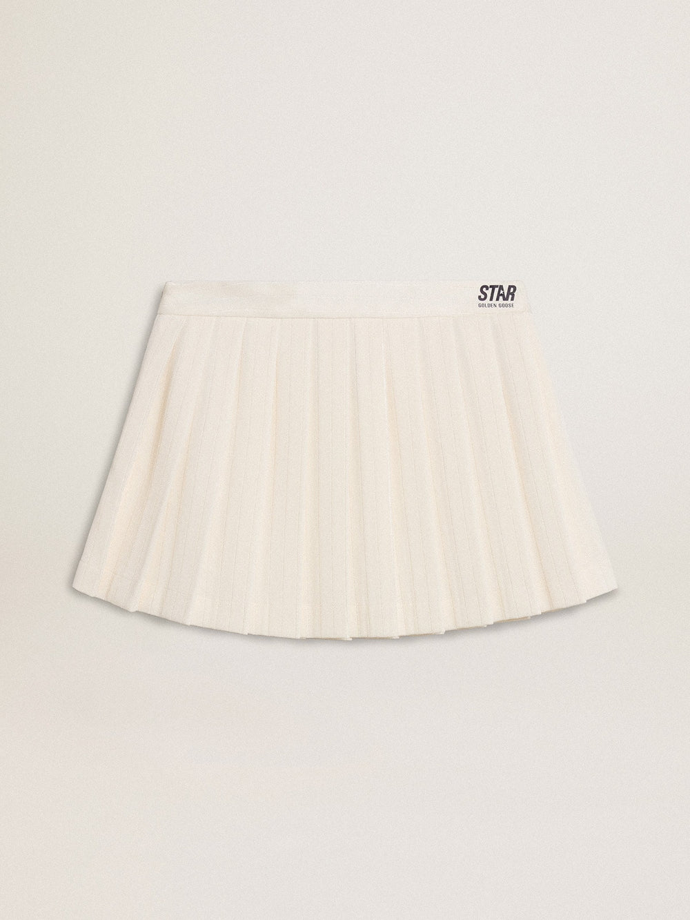 Golden Goose White pleated Star miniskirt