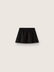 Golden Goose Women’s miniskirt in black cotton twill with floral sequin embroidery