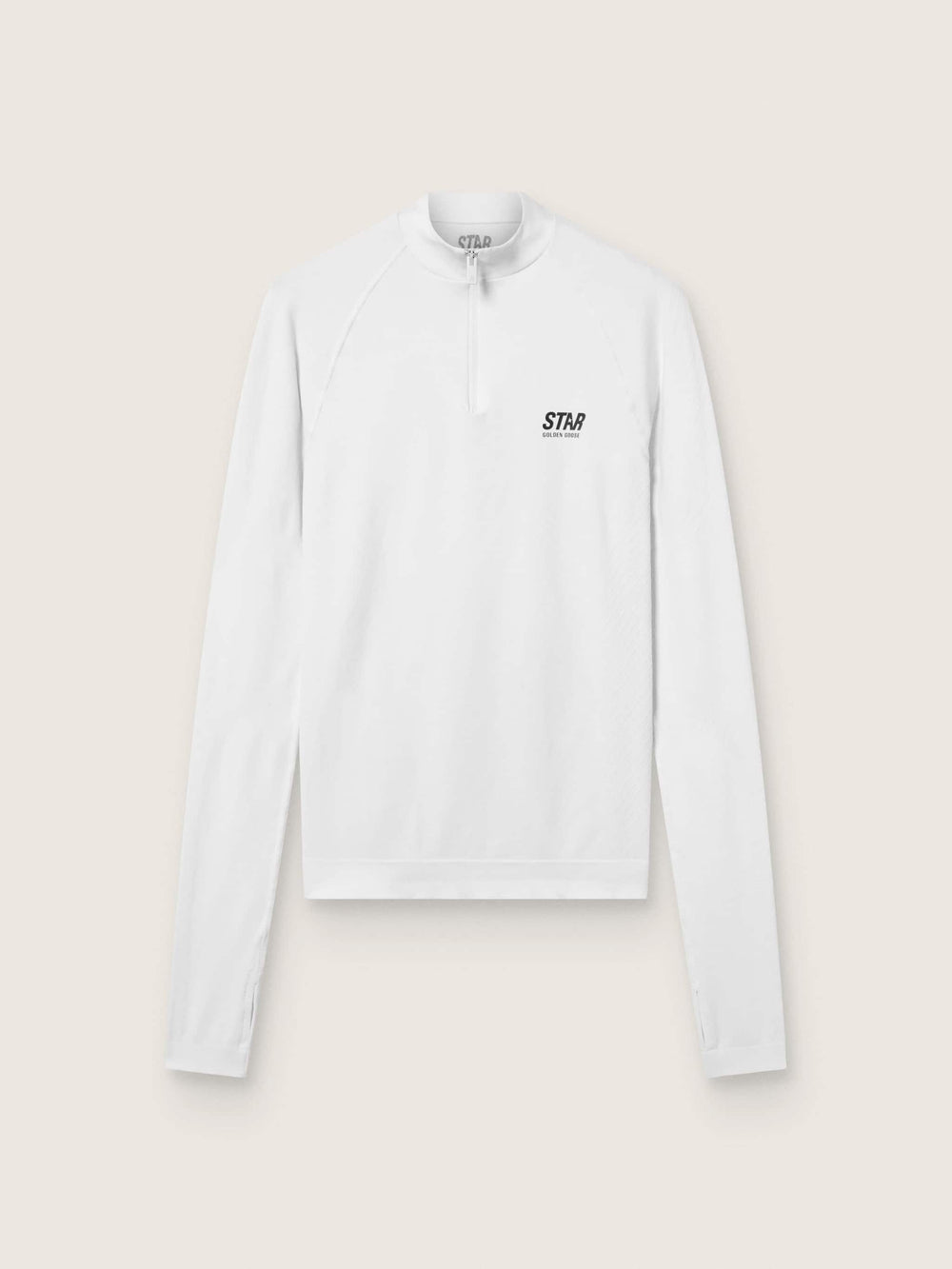 Golden Goose Women's white long-sleeve sports top with zip