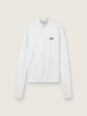 Golden Goose Women's white long-sleeve sports top with zip