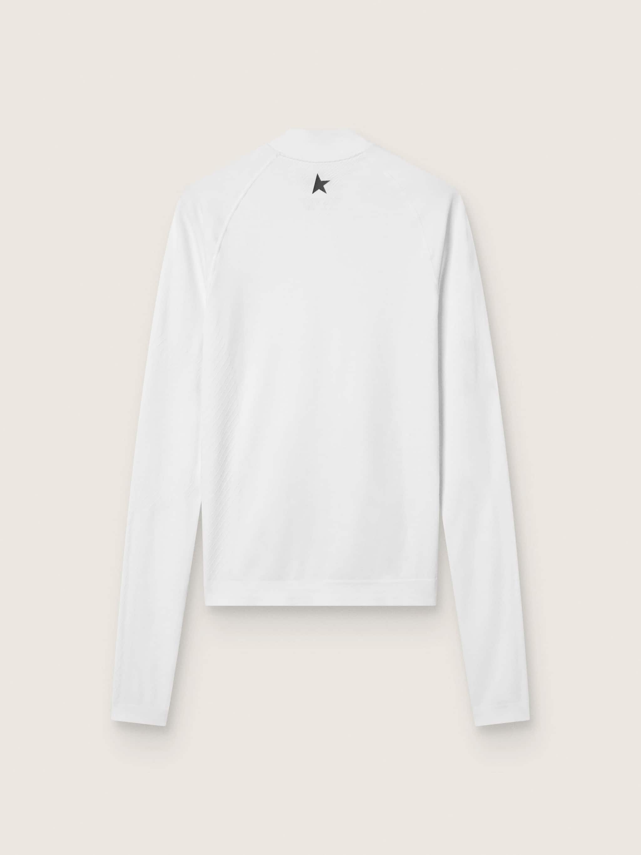 Golden Goose Women's white long-sleeve sports top with zip