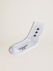 Golden Goose Worn white socks with contrasting black stars
