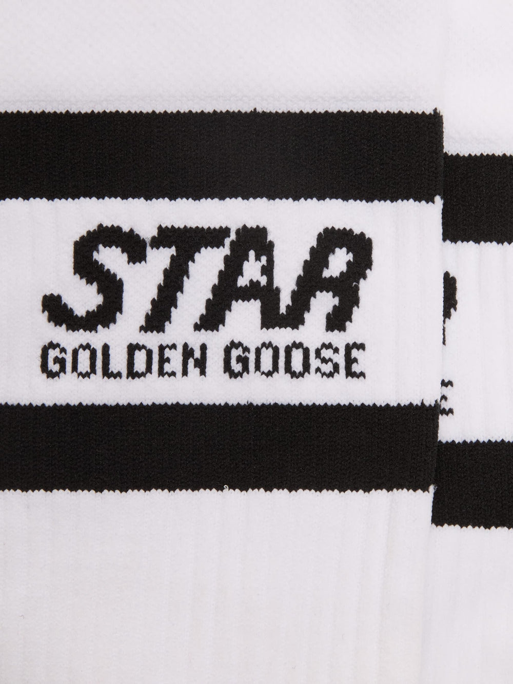 Golden Goose White sports socks with black stripes