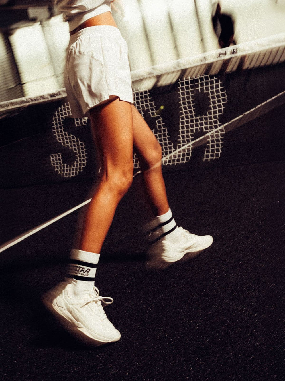 Golden Goose White sports socks with black stripes
