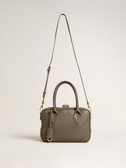 Golden Goose Vita Bag in sage-green leather with gold details