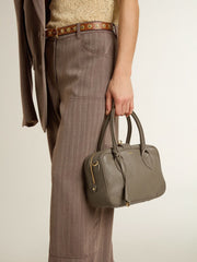 Golden Goose Vita Bag in sage-green leather with gold details