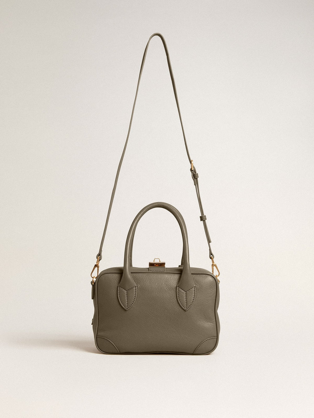 Golden Goose Vita Bag in sage-green leather with gold details