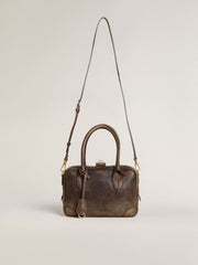 Golden Goose Vita Bag in brown vintage leather with gold details