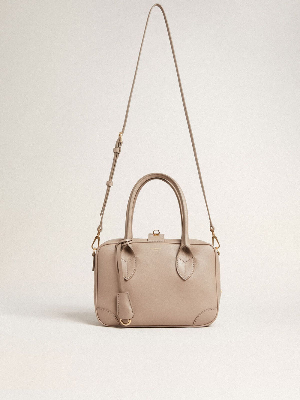Golden Goose Vita Bag in taupe leather with gold details
