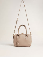 Golden Goose Vita Bag in taupe leather with gold details