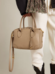 Golden Goose Vita Bag in taupe leather with gold details