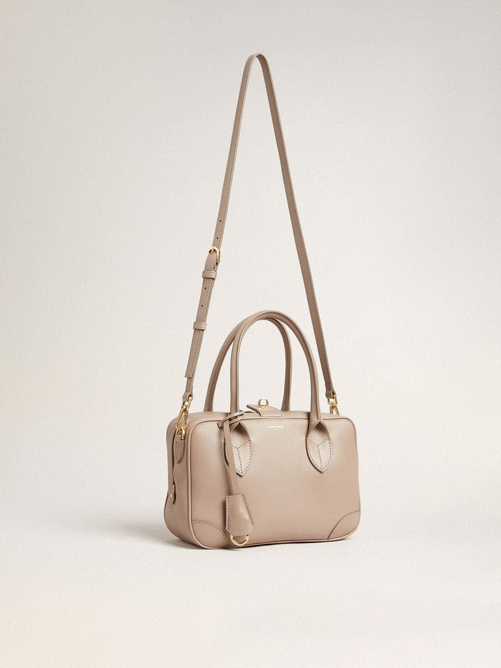 Golden Goose Vita Bag in taupe leather with gold details