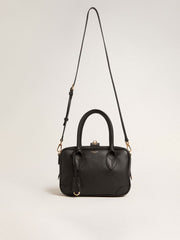 Golden Goose Vita Bag in smooth black leather with gold details