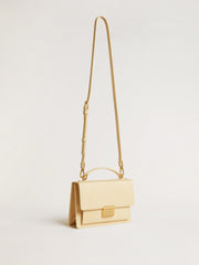 Golden Goose Venezia Bag in beige python-print leather with gold details