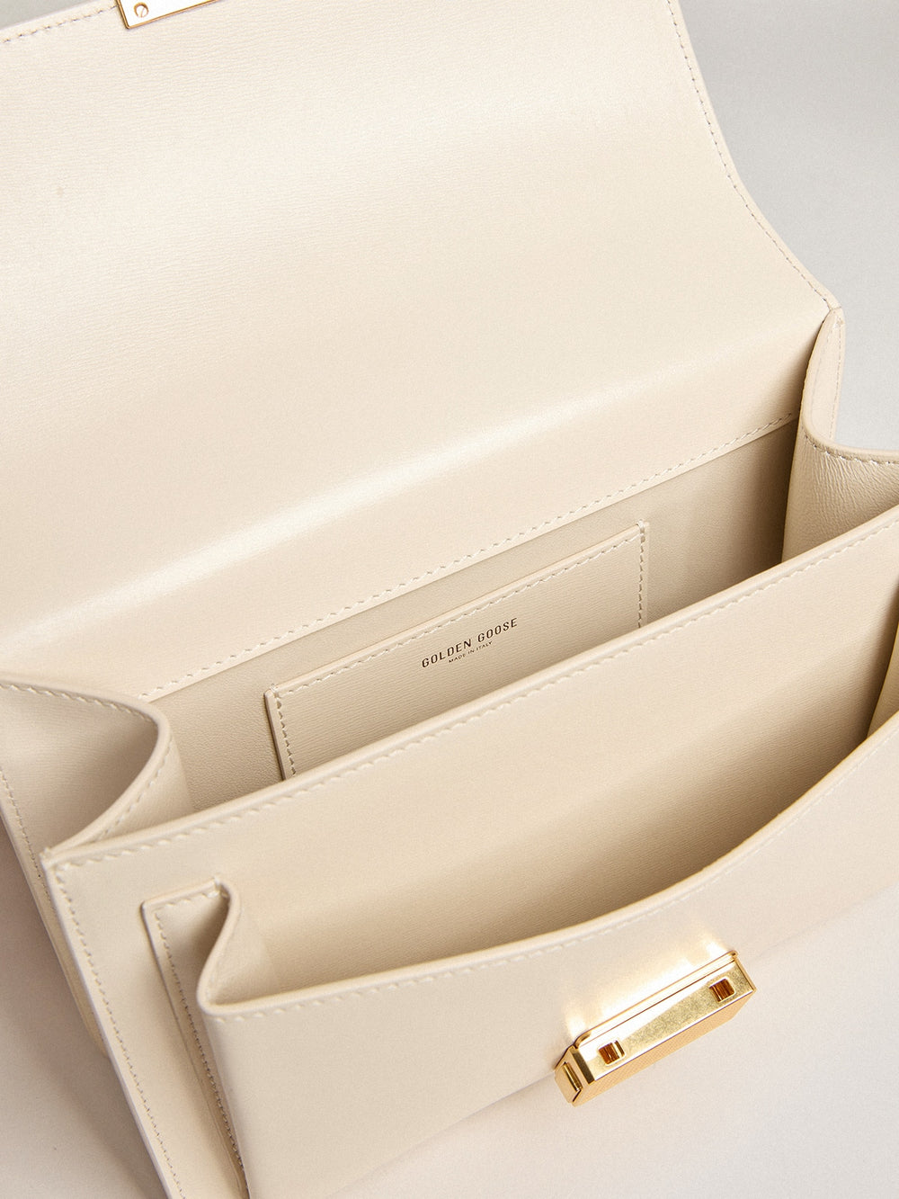 Golden Goose Venezia Bag in butter-colored boarded leather with double charm