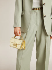 Golden Goose Small Venezia Bag in gold metallic leather with gold details