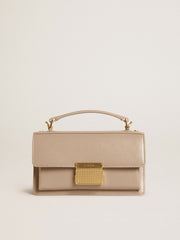 Golden Goose Small Venezia Bag in beige boarded leather with gold details