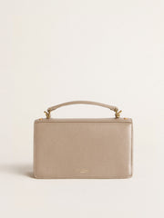 Golden Goose Small Venezia Bag in beige boarded leather with gold details
