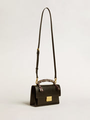 Golden Goose Venezia Bag in black boarded leather with multicolored scarf