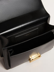 Golden Goose Venezia Bag in black boarded leather with multicolored scarf