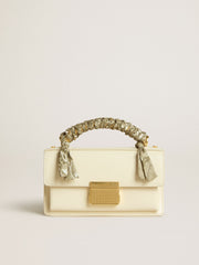 Golden Goose Small Venezia Bag in butter-colored boarded leather with braided scarf