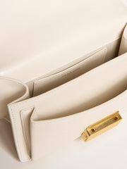 Golden Goose Small Venezia Bag in butter-colored boarded leather with braided scarf