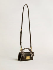 Golden Goose Small Venezia Bag in black boarded leather with silk scarf