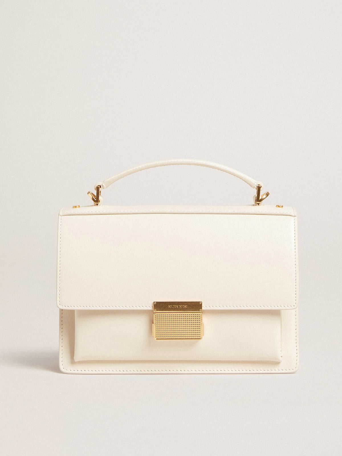 Golden Goose Venezia Bag in butter-colored boarded leather with gold details