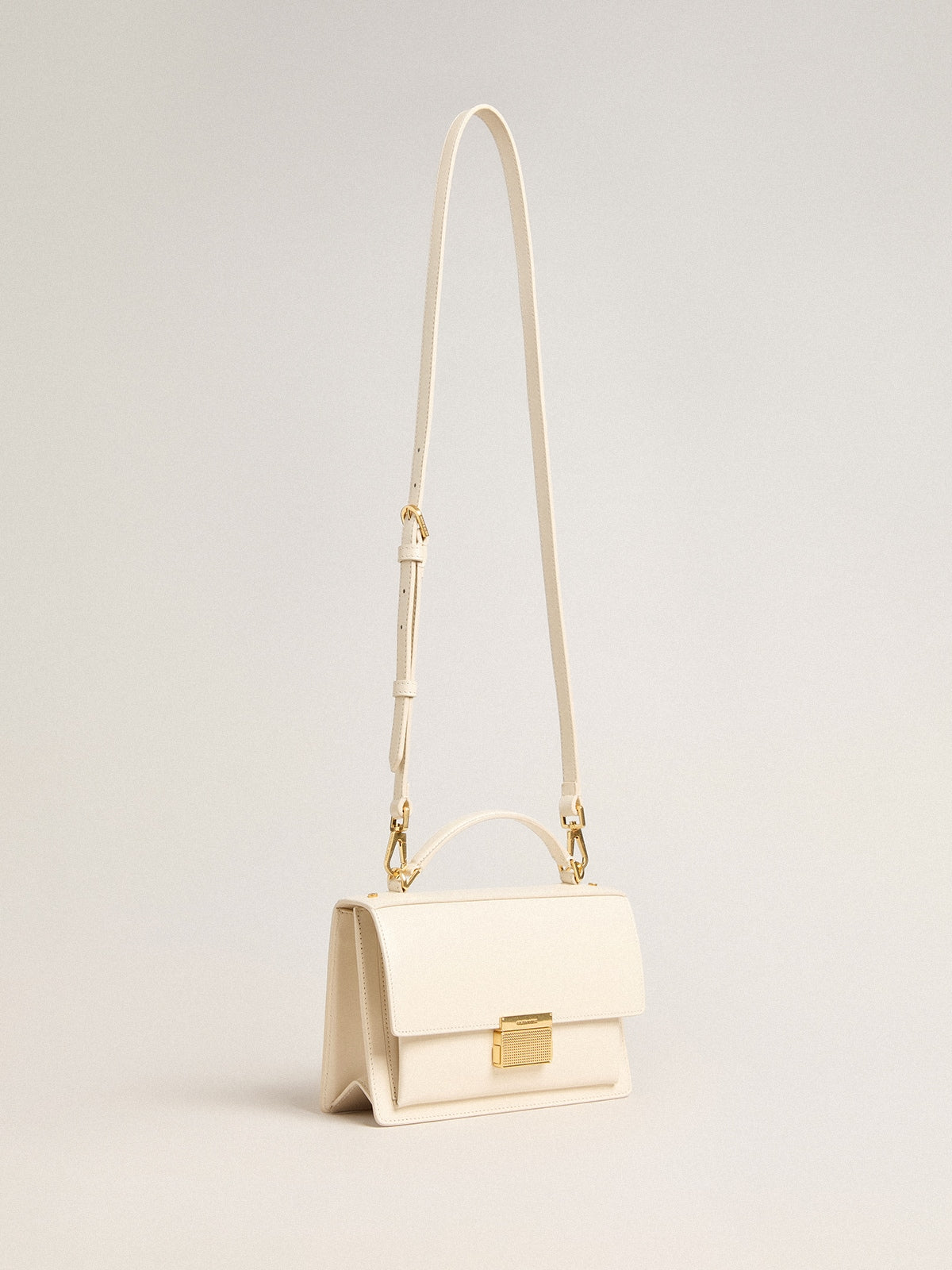 Golden Goose Venezia Bag in butter-colored boarded leather with gold details