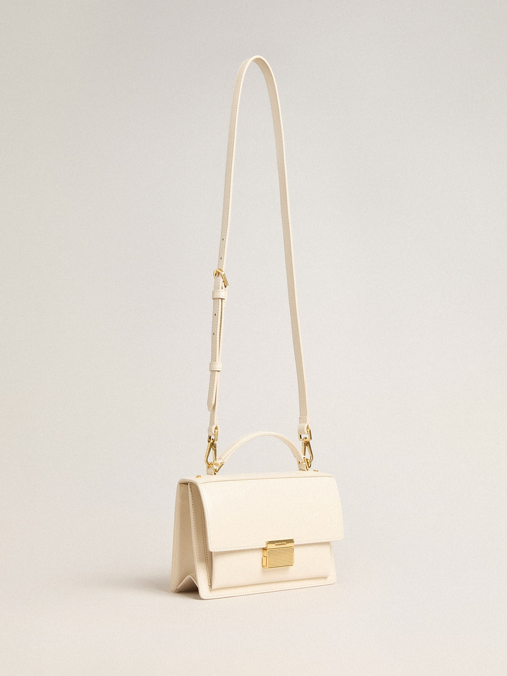 Golden Goose Venezia Bag in butter-colored boarded leather with gold details