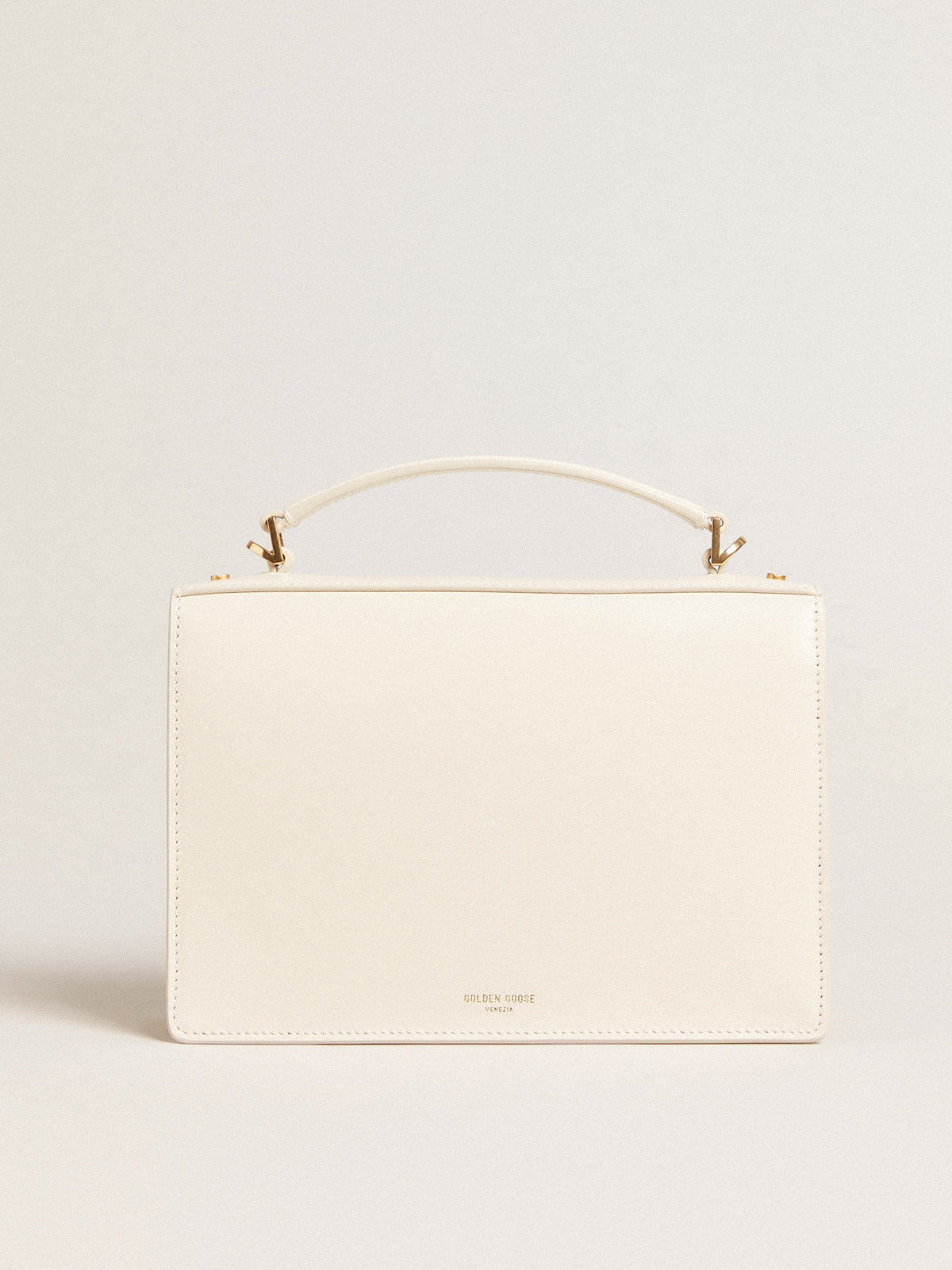 Golden Goose Venezia Bag in butter-colored boarded leather with gold details