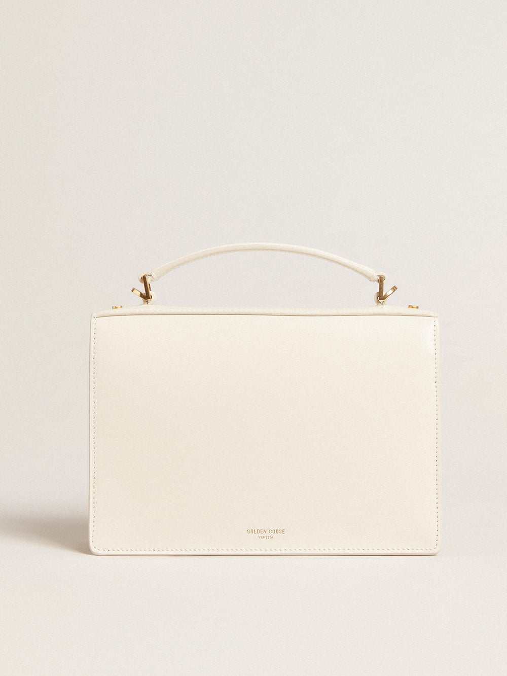 Golden Goose Venezia Bag in butter-colored boarded leather with gold details