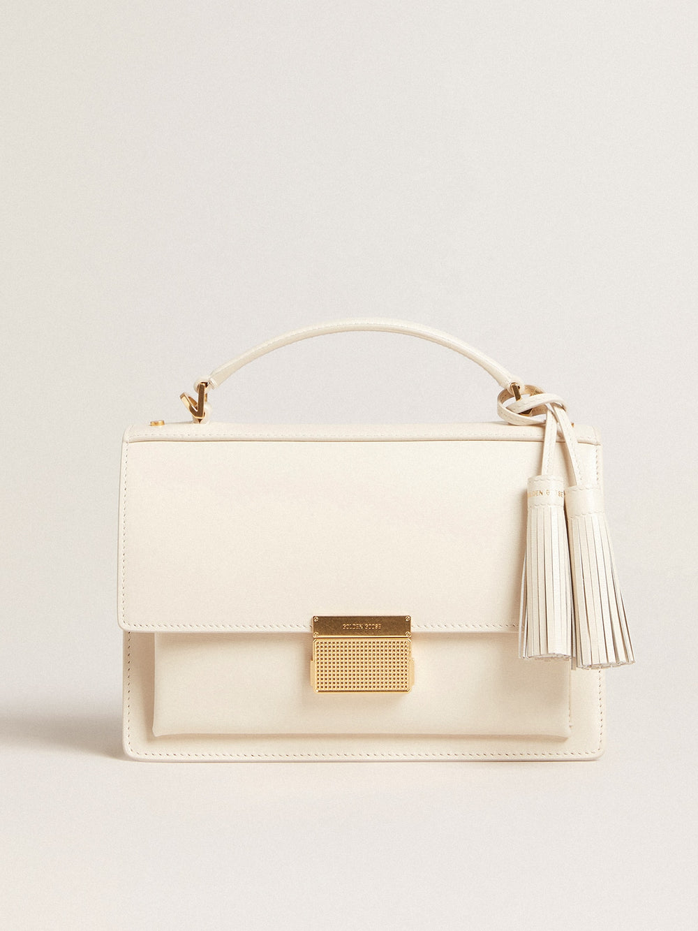Golden Goose Venezia Bag in butter-colored boarded leather with gold details