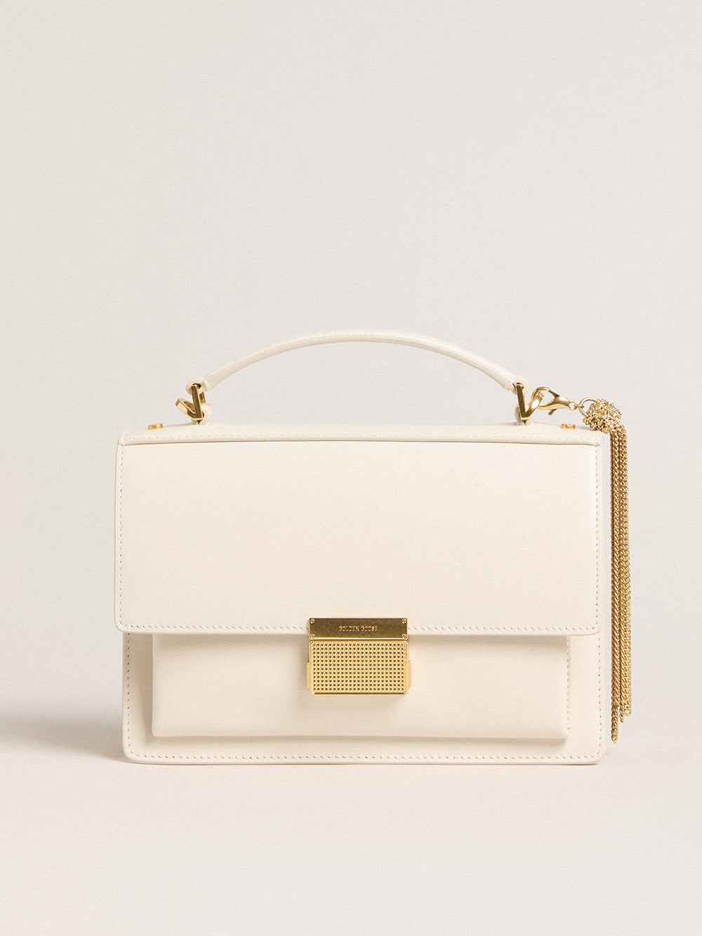 Golden Goose Venezia Bag in butter-colored boarded leather with gold details