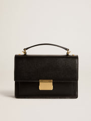 Golden Goose Venezia Bag in black boarded leather with gold details