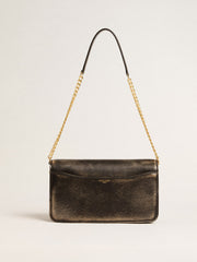Golden Goose Gioia Bag in black vintage leather with gold details