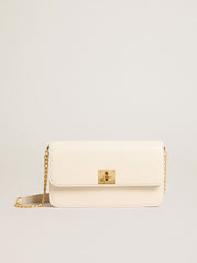 Golden Goose Gioia Bag in butter-colored boarded leather with gold details