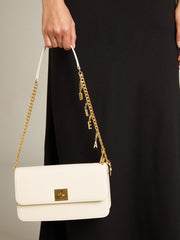Golden Goose Gioia Bag in butter-colored boarded leather with gold details