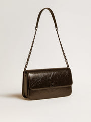 Golden Goose Gioia Bag in black glossy leather with metal details