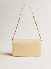 Golden Goose Gioia Bag in vanilla-colored sheepskin leather with gold details