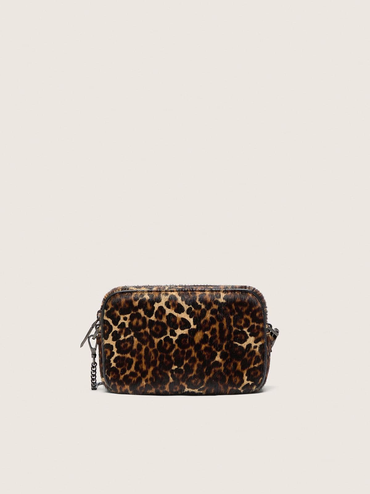 Golden Goose Mini Star Bag in animal-print pony skin with tone-on-tone star
